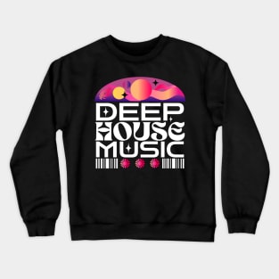 DEEP HOUSE  - Orbs And Stars (orange/purple/white) Crewneck Sweatshirt